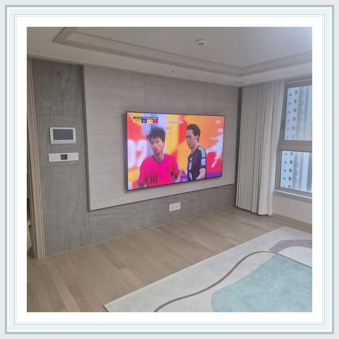 경기 광주시 벽걸이TV 설치 참고 사진 1 - 표면 마감과 설치 위치과 가벽 하중 검토 작업 전 확인할 사항
